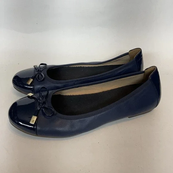 VIONIC Women's 8,5 Spark Minna Ballet Flats Navy Blue Clean Comfort Shoes - Picture 8 of 11